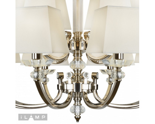 Купить Подвесная люстра iLamp P9404-8+4 nic| VIVID-LIGHT.RU