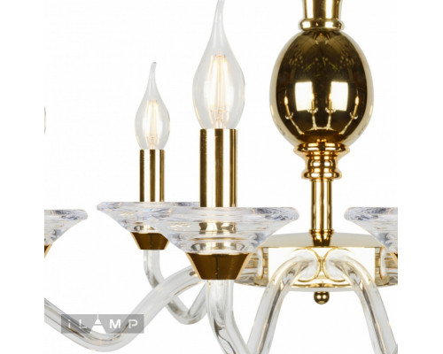 Оформить заказ Подвесная люстра iLamp YT2049-8 GD+Cear| VIVID-LIGHT.RU