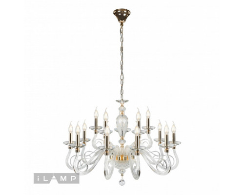 Заказать Подвесная люстра iLamp P2328-10+5 GD| VIVID-LIGHT.RU