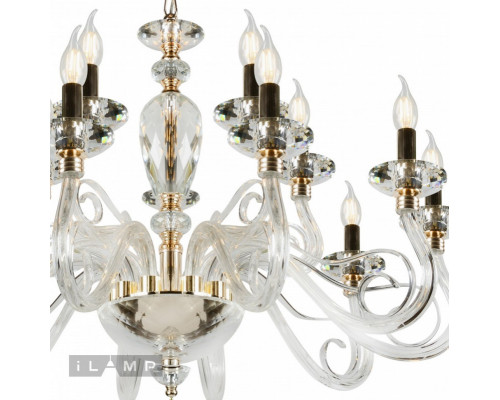 Заказать Подвесная люстра iLamp P2328-10+5 GD| VIVID-LIGHT.RU