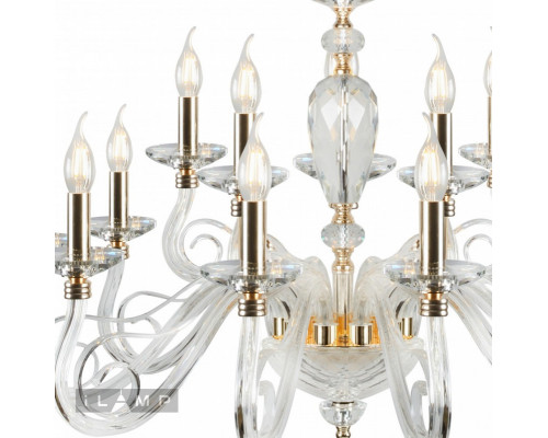 Заказать Подвесная люстра iLamp P2328-10+5 GD| VIVID-LIGHT.RU