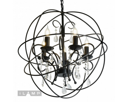 Оформить заказ Подвесная люстра iLamp 8774-5 BK| VIVID-LIGHT.RU