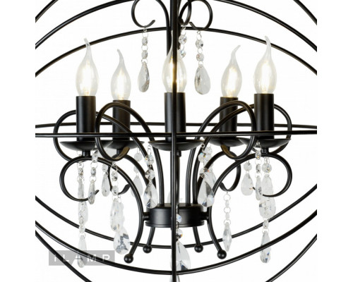 Оформить заказ Подвесная люстра iLamp 8774-5 BK| VIVID-LIGHT.RU