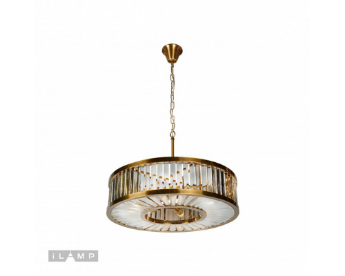 Купить Подвесная люстра iLamp 8945-6 GLD| VIVID-LIGHT.RU