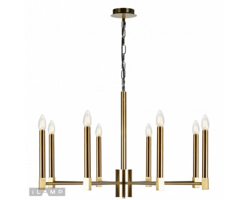 Сделать заказ Подвесная люстра iLamp S1002/8 GD| VIVID-LIGHT.RU