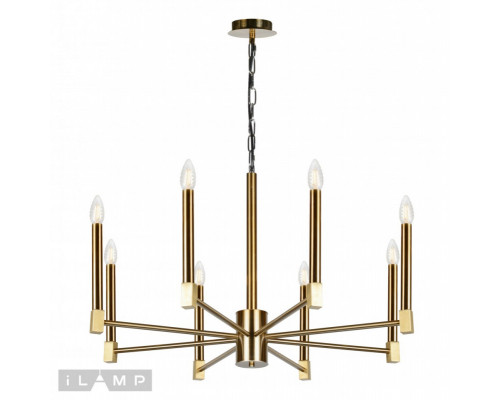 Сделать заказ Подвесная люстра iLamp S1002/8 GD| VIVID-LIGHT.RU