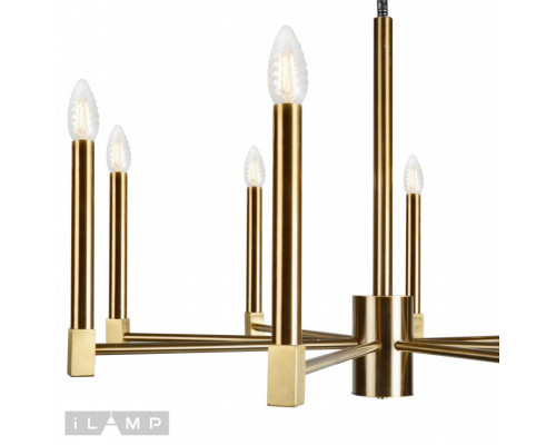 Сделать заказ Подвесная люстра iLamp S1002/8 GD| VIVID-LIGHT.RU