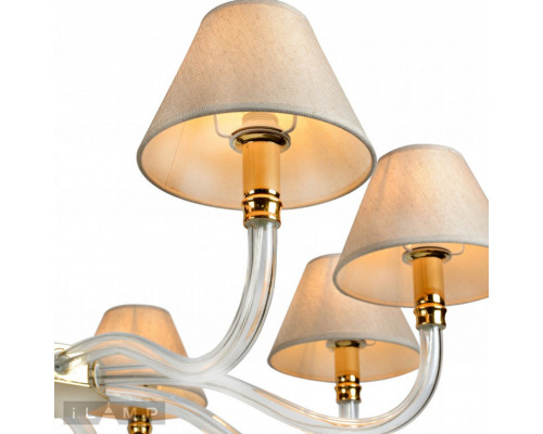 Сделать заказ Подвесная люстра iLamp YT2043-8 GD+Cear| VIVID-LIGHT.RU