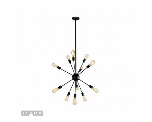 Купить Подвесная люстра iLamp Loft209-12B| VIVID-LIGHT.RU