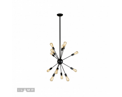 Купить Подвесная люстра iLamp Loft209-12B| VIVID-LIGHT.RU