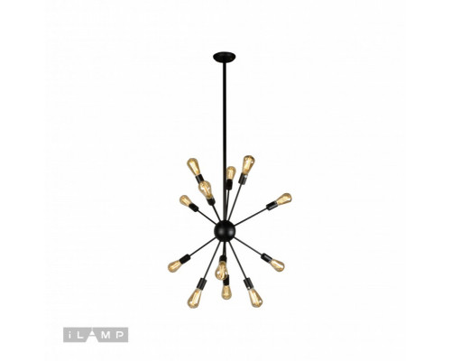 Купить Подвесная люстра iLamp Loft209-12B| VIVID-LIGHT.RU