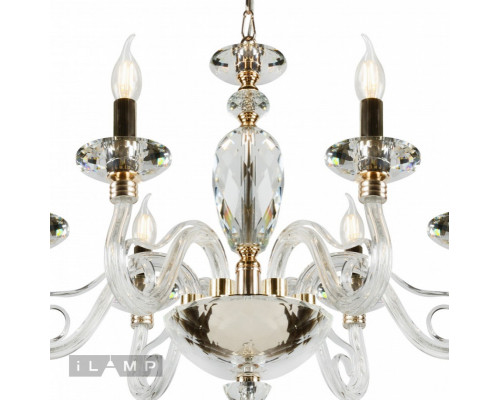 Сделать заказ Подвесная люстра iLamp P2328-6 GD| VIVID-LIGHT.RU