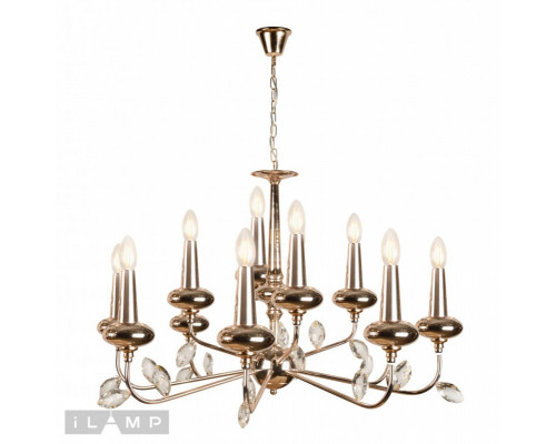 Купить Подвесная люстра iLamp 1020-8+4GD| VIVID-LIGHT.RU