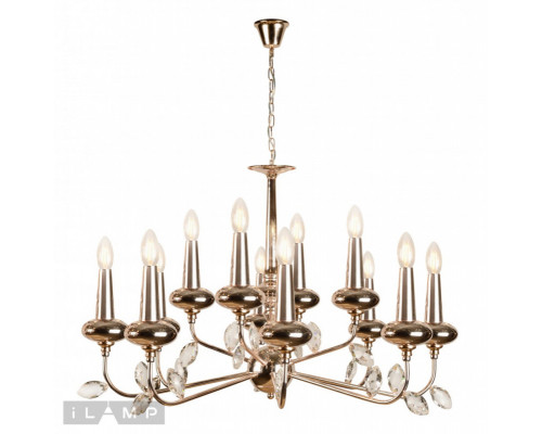 Купить Подвесная люстра iLamp 1020-8+4GD| VIVID-LIGHT.RU