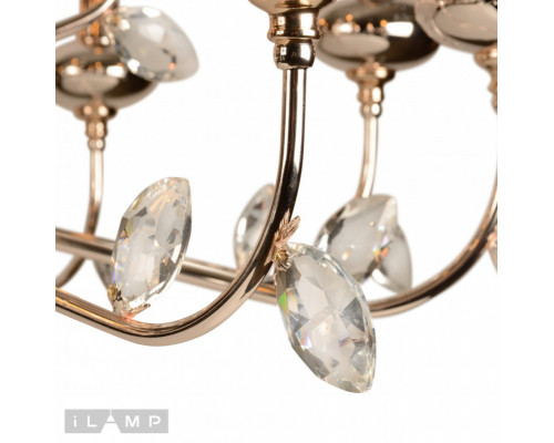 Купить Подвесная люстра iLamp 1020-10+5 GD| VIVID-LIGHT.RU