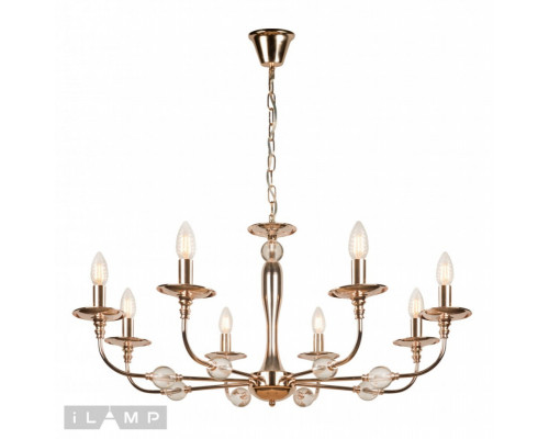 Сделать заказ Подвесная люстра iLamp 1030-8GD| VIVID-LIGHT.RU