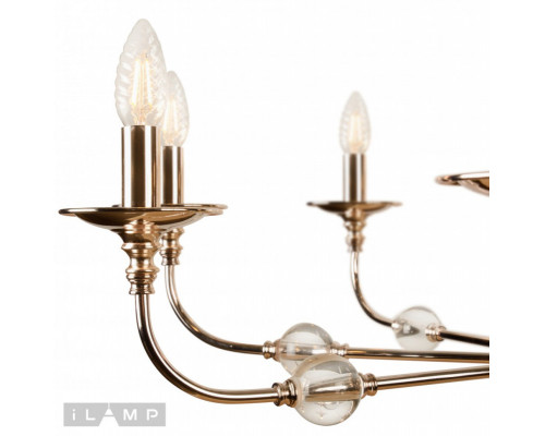 Сделать заказ Подвесная люстра iLamp 1030-8GD| VIVID-LIGHT.RU