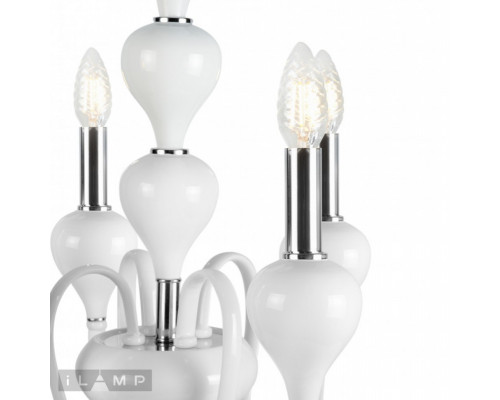 Заказать Подвесная люстра iLamp 88003-4 WH| VIVID-LIGHT.RU
