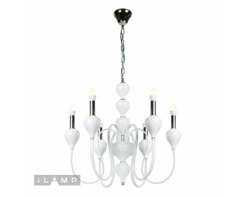 Оформить заказ Подвесная люстра iLamp 88003-6 WH| VIVID-LIGHT.RU