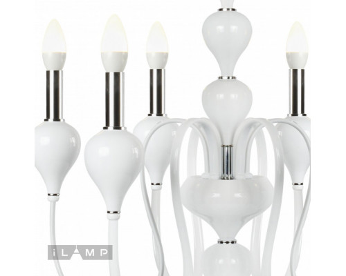 Оформить заказ Подвесная люстра iLamp 88003-6 WH| VIVID-LIGHT.RU