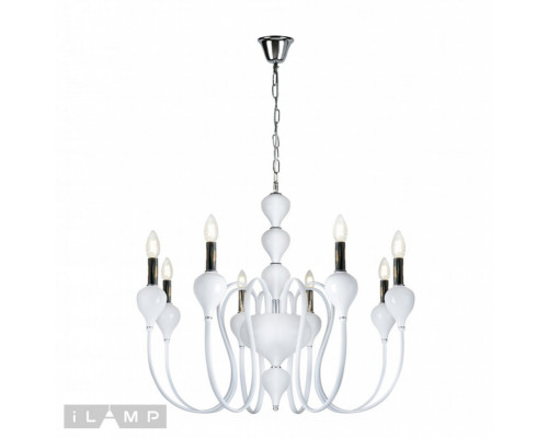 Оформить заказ Подвесная люстра iLamp 88003-8 WH| VIVID-LIGHT.RU
