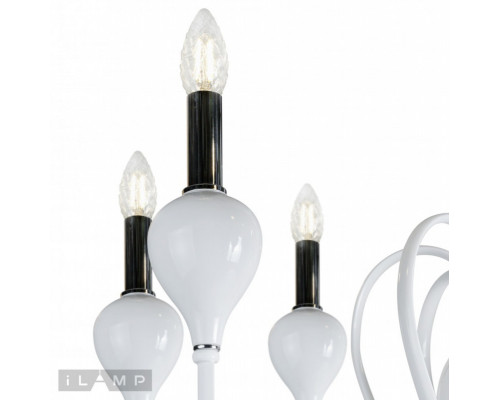 Оформить заказ Подвесная люстра iLamp 88003-8 WH| VIVID-LIGHT.RU