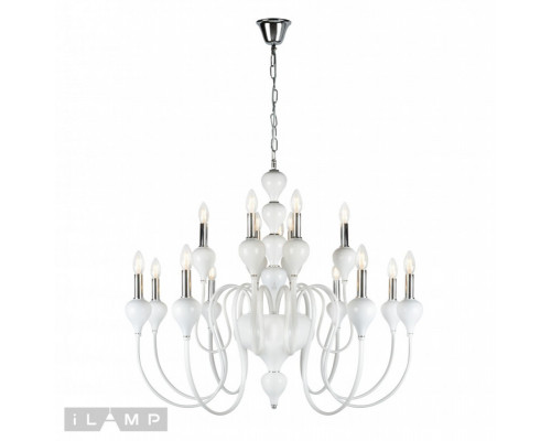 Купить Подвесная люстра iLamp 88003-10+5 WH| VIVID-LIGHT.RU