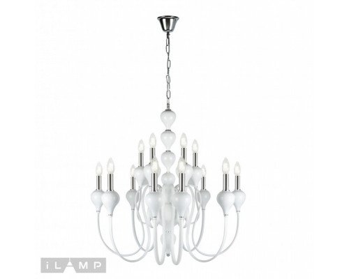Купить Подвесная люстра iLamp 88003-8+4 WH| VIVID-LIGHT.RU