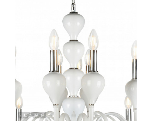 Купить Подвесная люстра iLamp 88003-8+4 WH| VIVID-LIGHT.RU