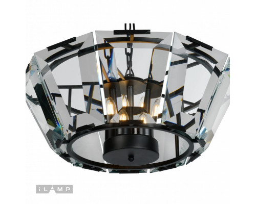 Оформить заказ Подвесная люстра iLamp 6107-600 BK| VIVID-LIGHT.RU