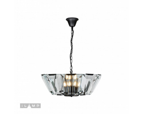 Оформить заказ Подвесная люстра iLamp 6107-600 BK| VIVID-LIGHT.RU