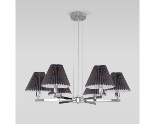 Заказать Подвесная люстра Eurosvet 60136/6 хром/графит| VIVID-LIGHT.RU