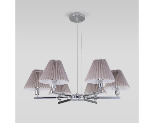 Сделать заказ Подвесная люстра Eurosvet 60136/6 хром/серый| VIVID-LIGHT.RU