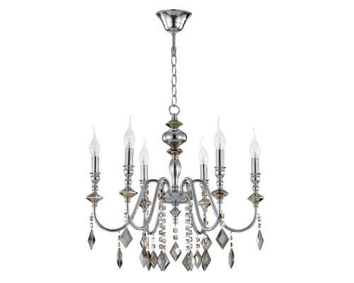 Купить Подвесная люстра Crystal Lux MERCEDES SP6 CHROME/SMOKE| VIVID-LIGHT.RU