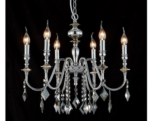 Купить Подвесная люстра Crystal Lux MERCEDES SP6 CHROME/SMOKE| VIVID-LIGHT.RU