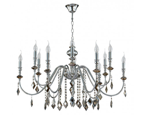 Заказать Подвесная люстра Crystal Lux MERCEDES SP6+6 CHROME/SMOKE| VIVID-LIGHT.RU