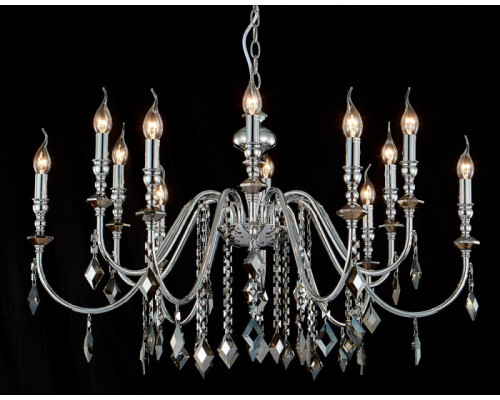 Заказать Подвесная люстра Crystal Lux MERCEDES SP6+6 CHROME/SMOKE| VIVID-LIGHT.RU