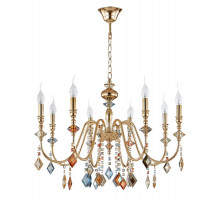 Подвесная люстра Crystal Lux MERCEDES SP8 GOLD/COLOR