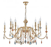 Подвесная люстра Crystal Lux MERCEDES SP6+6 GOLD/COLOR
