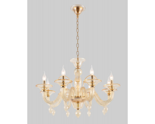 Сделать заказ Подвесная люстра Crystal Lux CAETANO SP-PL8 AMBER| VIVID-LIGHT.RU