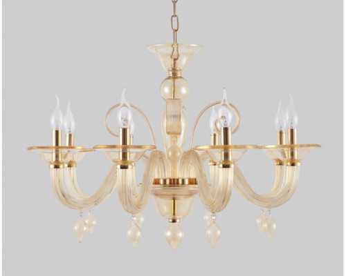 Сделать заказ Подвесная люстра Crystal Lux CAETANO SP-PL8 AMBER| VIVID-LIGHT.RU