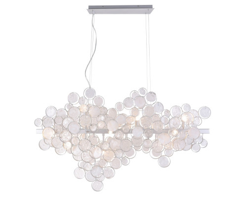 Купить Подвесная люстра Crystal Lux DESEO SP12 L1000 SILVER| VIVID-LIGHT.RU