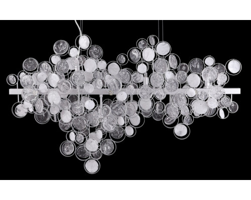 Купить Подвесная люстра Crystal Lux DESEO SP12 L1000 SILVER| VIVID-LIGHT.RU