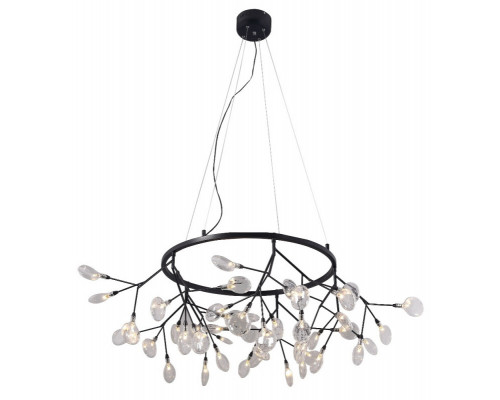 Заказать Подвесная люстра Crystal Lux EVITA SP45 D BLACK/TRANSPARENT| VIVID-LIGHT.RU