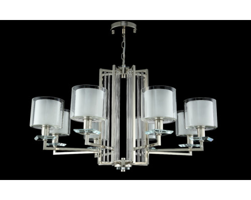 Заказать Подвесная люстра Crystal Lux NICOLAS SP-PL8 NICKEL/WHITE| VIVID-LIGHT.RU