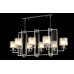 Купить Подвесная люстра Crystal Lux NICOLAS SP8 L1000 NICKEL/WHITE| VIVID-LIGHT.RU