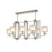 Купить Подвесная люстра Crystal Lux NICOLAS SP8 L1000 NICKEL/WHITE| VIVID-LIGHT.RU