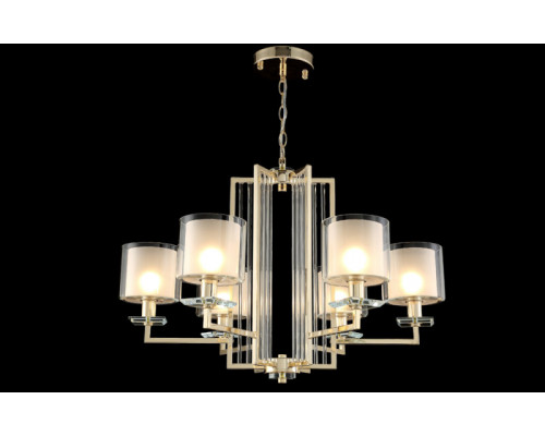 Оформить заказ Подвесная люстра Crystal Lux NICOLAS SP-PL6 GOLD/WHITE| VIVID-LIGHT.RU