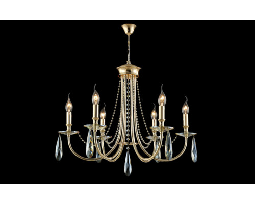 Оформить заказ Подвесная люстра Crystal Lux VICTORIA SP6 GOLD/AMBER| VIVID-LIGHT.RU