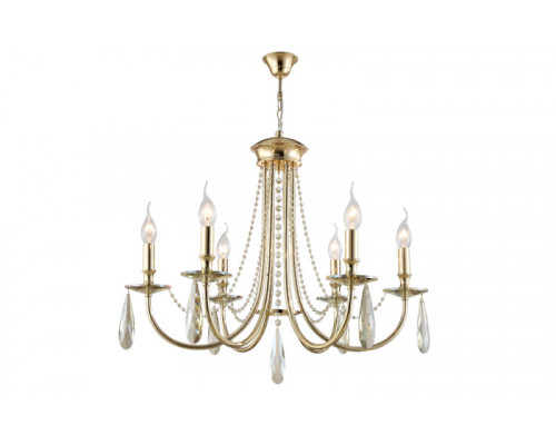 Оформить заказ Подвесная люстра Crystal Lux VICTORIA SP6 GOLD/AMBER| VIVID-LIGHT.RU